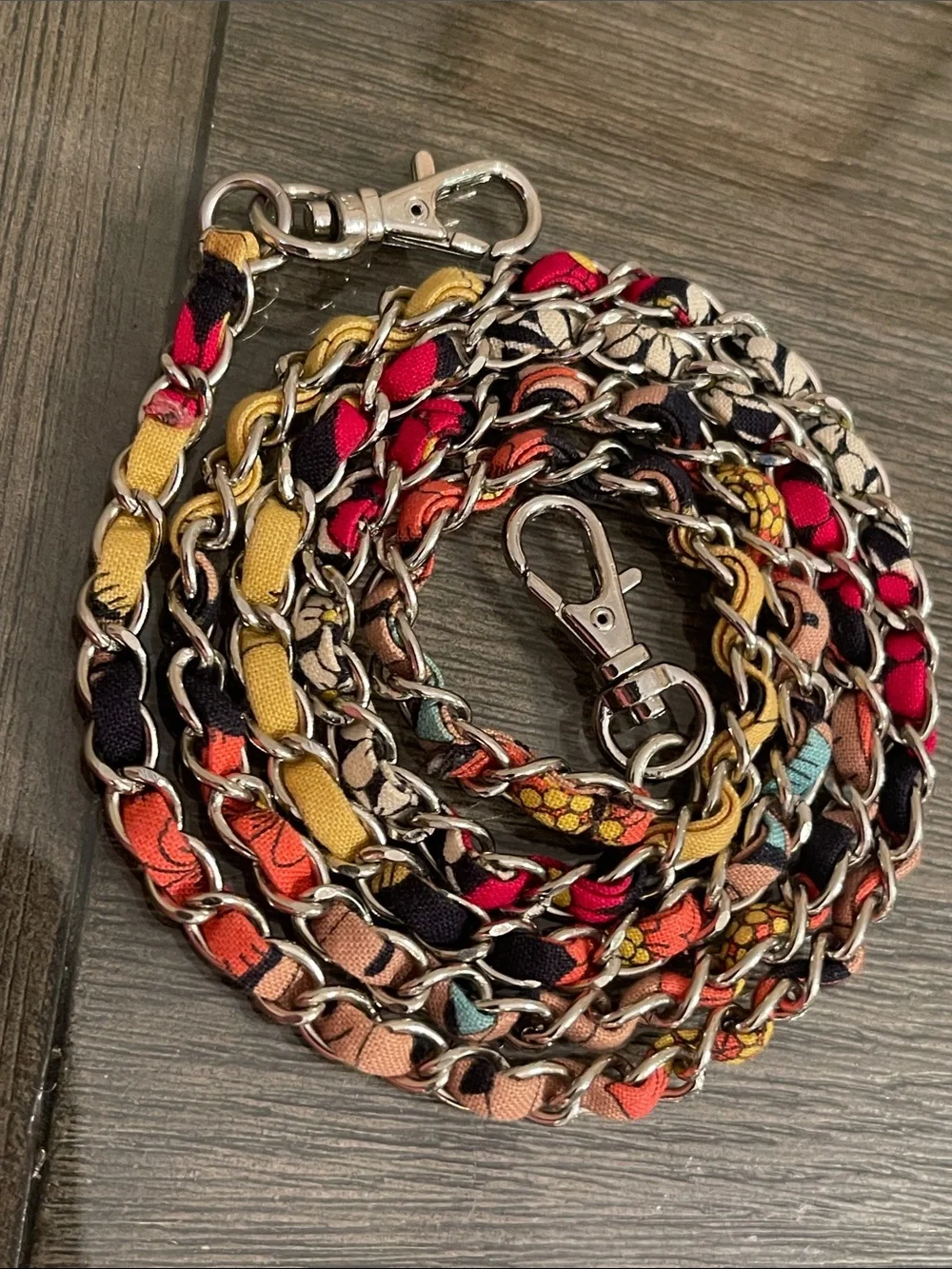 2011 Vera Bradley “ Happy Snails” Replacement Handbag Chain - Multi & Silvertone